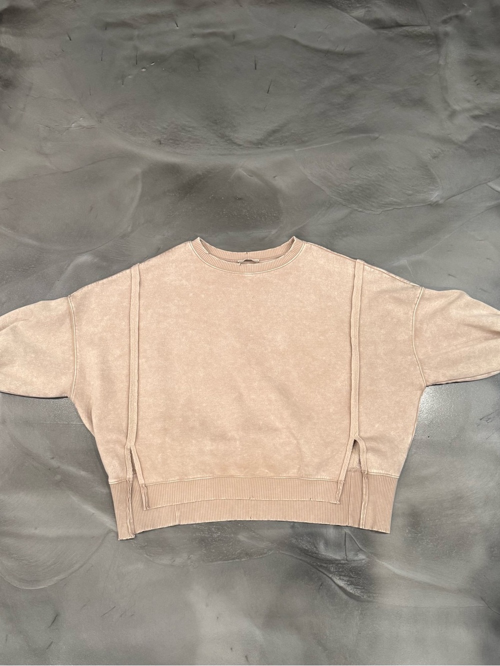 Zenana Outfitters Oversized Washed Hi-low Sweatshirt